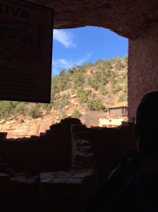 A view from the inside. It was cool on the inside and felt damp. 