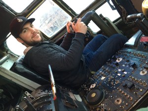 Matt checking out the cockpit