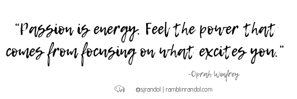 Oprah quote about finding passion