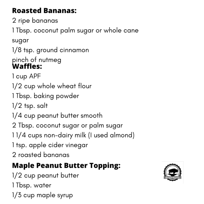 peanut butter roasted banana waffle recipe